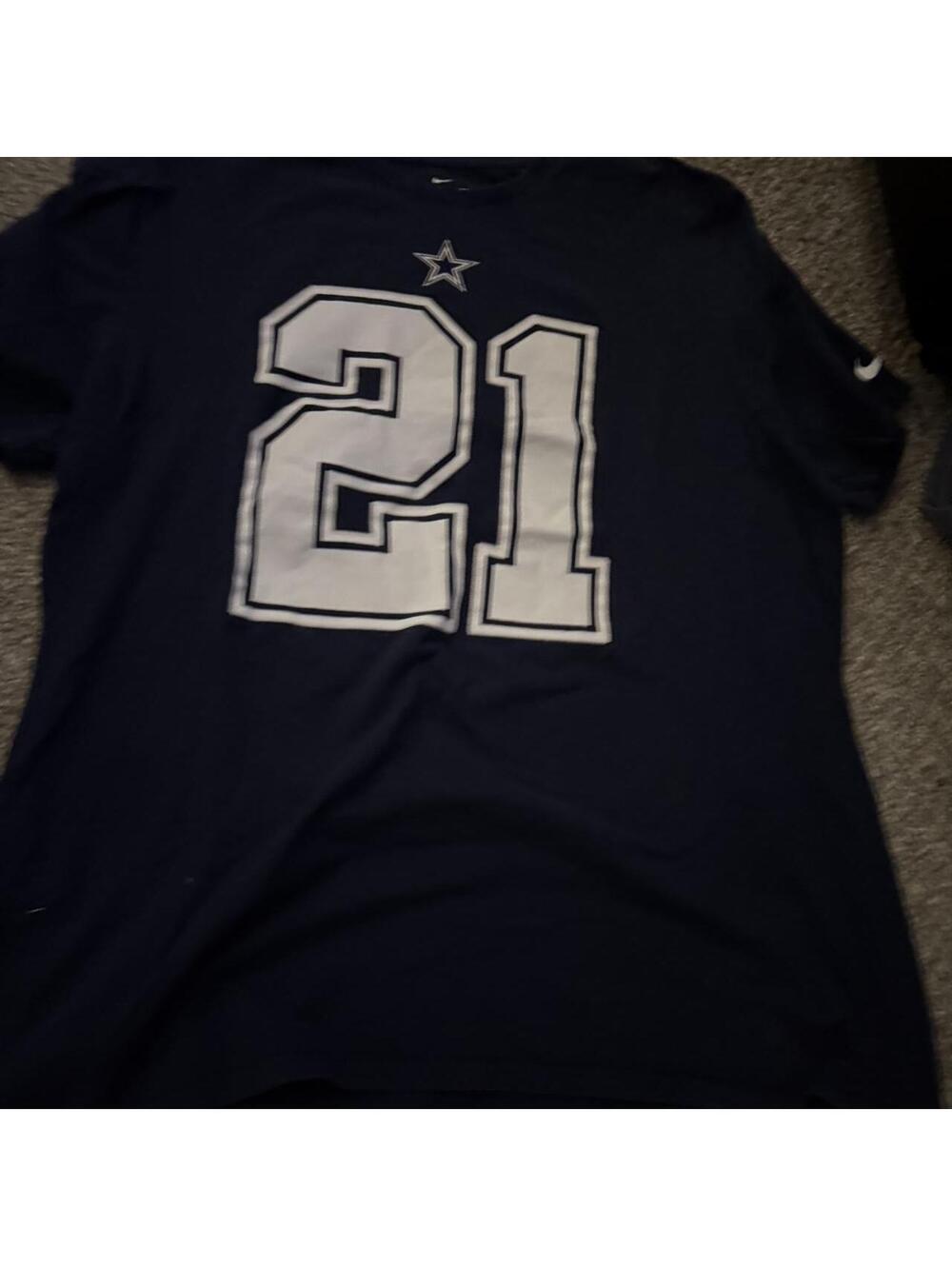 NFL Men's Navy and Blue Tshirt